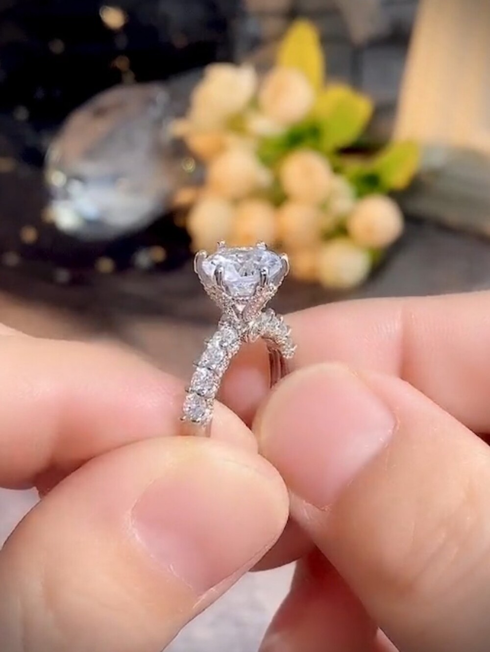 New 1.5 Diamond 6 Prong Engagement Ring - Picture 3 of 5